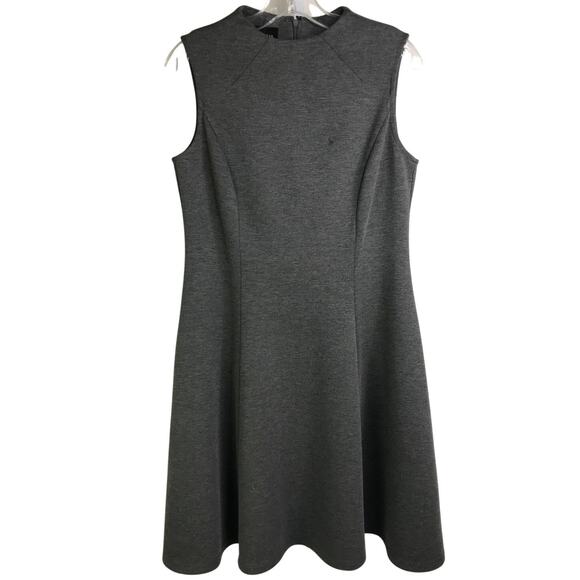 Donna Morgan Dress Womens Size‎ 6 Charcoal Gray Sleeveless Back Zip Classic - Picture 1 of 8
